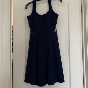 Blue laced dress